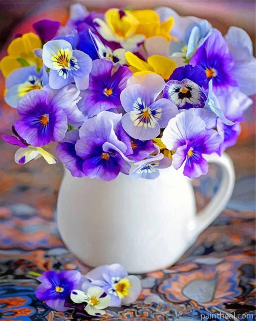 Pansy Flowers Painting By Numbers Kits