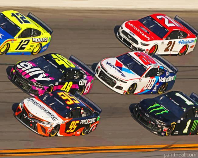 Nascar Cars Painting By Numbers Kits