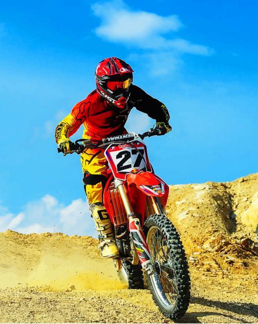 Dirt Bike Racing Painting By Numbers Kits