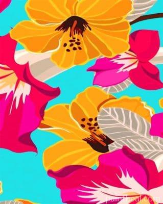 Colorful Flowers Folk Art Painting By Numbers Kits