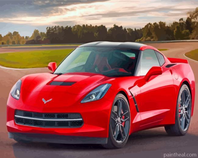 Aesthetic Corvette Grand Sport Painting By Numbers Kits