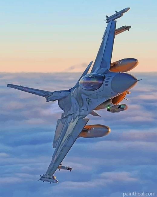 Fighter Jet Painting By Numbers Kits