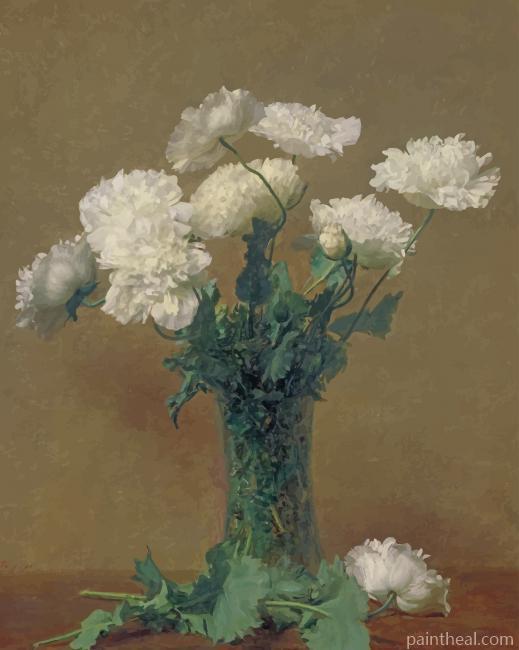 Henri Fantin Latour Peonies Painting By Numbers Kits