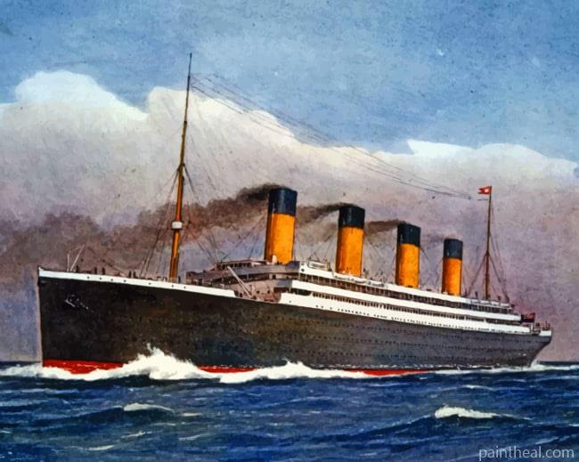 Titanic Ship Sailing Painting By Numbers Kits