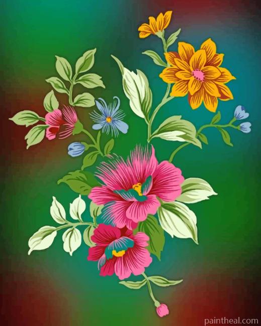 Aesthetic Colorful Flowers Painting By Numbers Kits