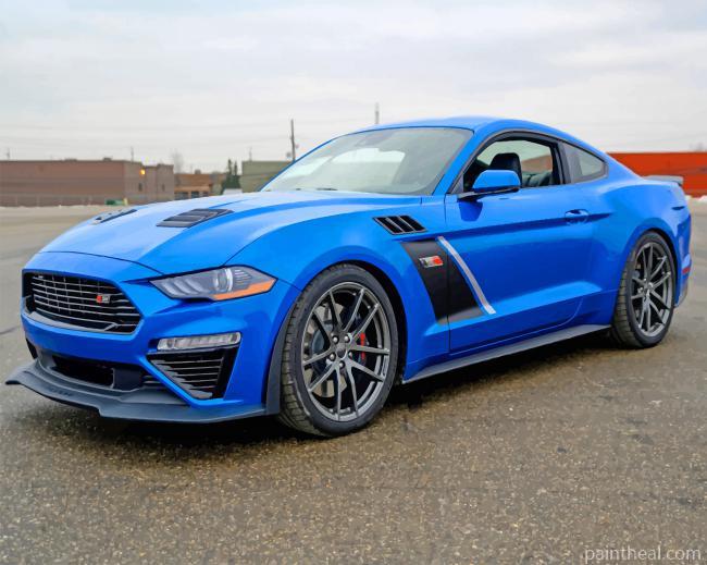 The Blue Ford Mustang Painting By Numbers Kits