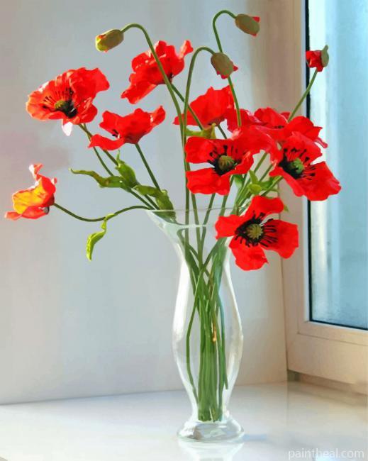 Poppy Flowers Painting By Numbers Kits