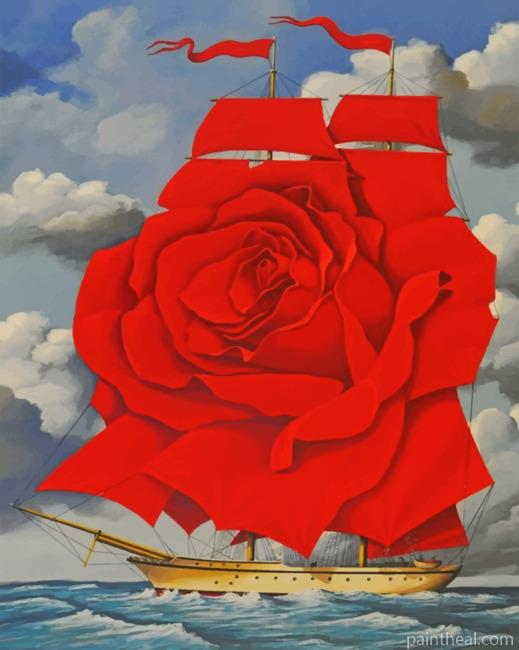 Flower Ship Painting By Numbers Kits