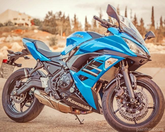 Kawasaki Bike Painting By Numbers Kits