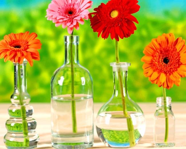 Flowers With Mixed Colors Painting By Numbers Kits