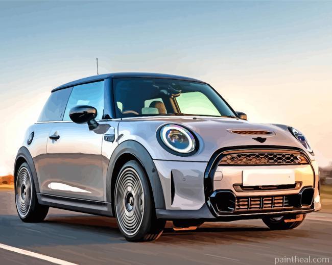 Grey Mini Cooper Painting By Numbers Kits