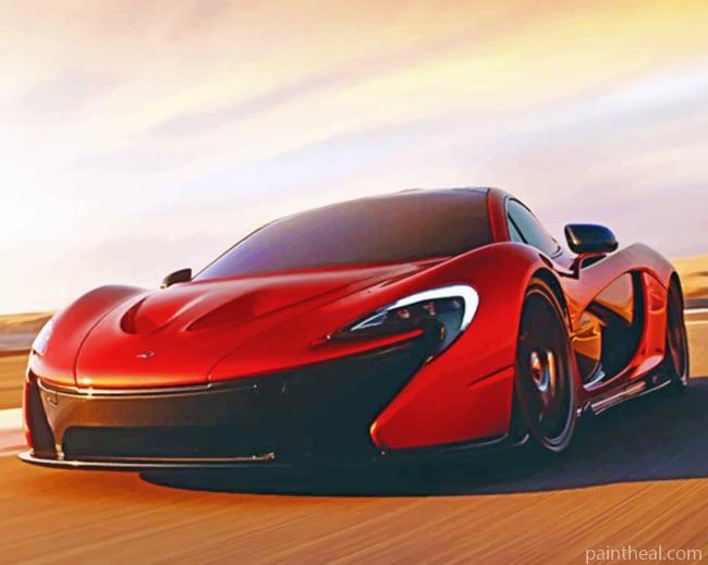 Red McLaren P1 Painting By Numbers Kits