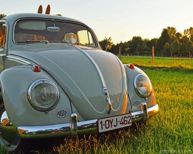 Volkswagen Beetle Car Painting By Numbers Kits