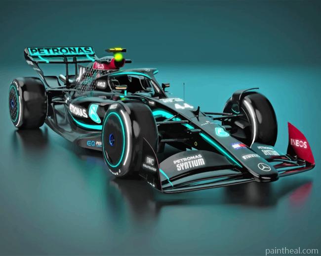 F1 Car Black Livery Painting By Numbers Kits