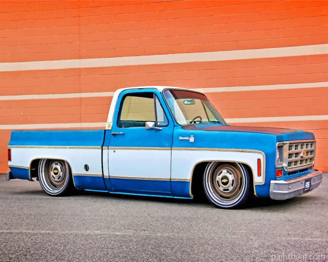 Blue Chevy Blazer Painting By Numbers Kits
