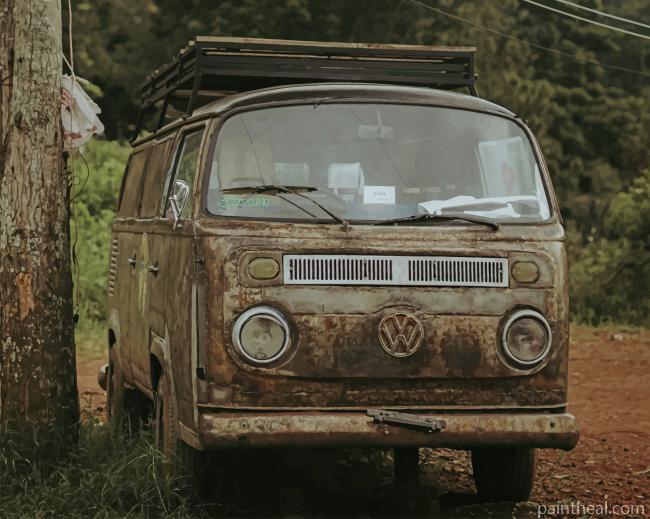 Rusty Volkswagen Van Painting By Numbers Kits