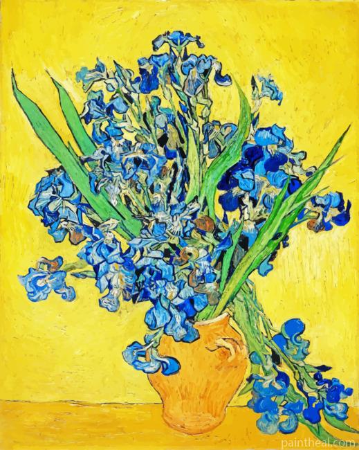 Yellow Vincent Van Gogh Irises Painting By Numbers Kits