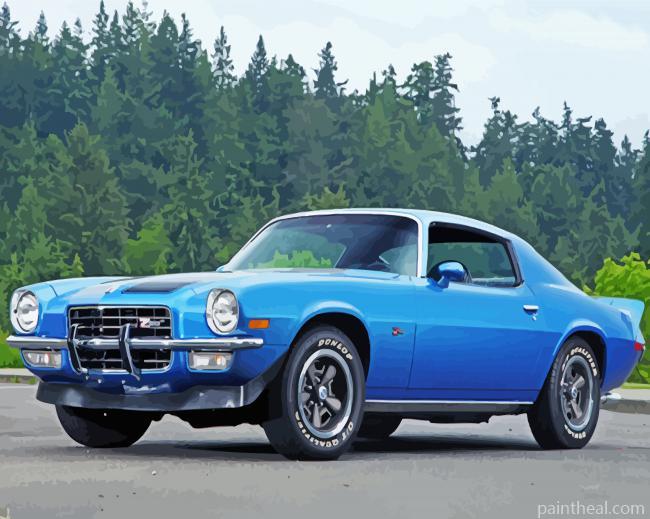 Blue 1972 Camaro Painting By Numbers Kits