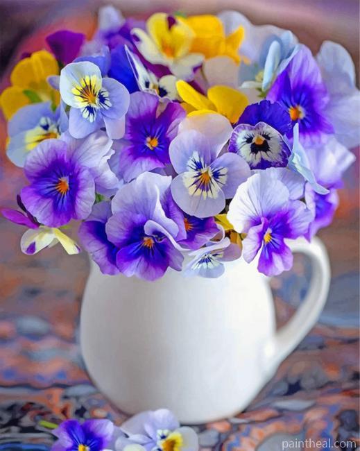 Pansies Flowers Painting By Numbers Kits