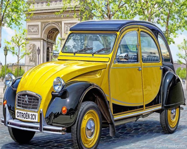 Citroen 2cv Mini Car Painting By Numbers Kits