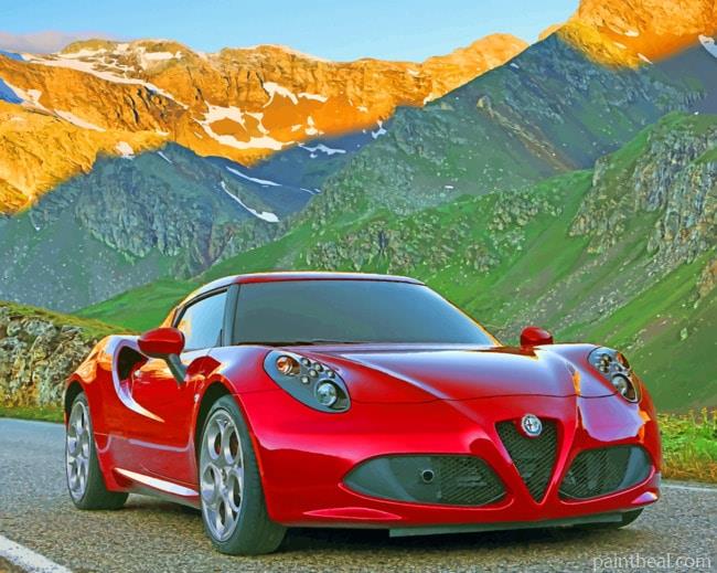 Alfa Romeo 4C Painting By Numbers Kits