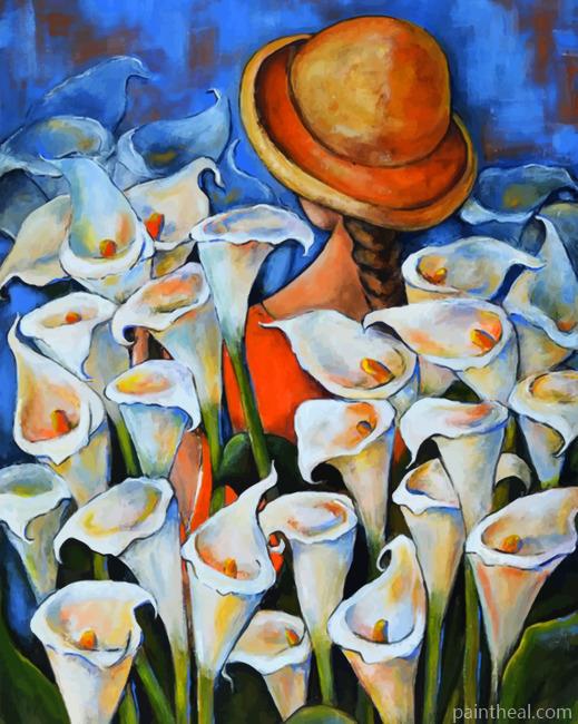 Artistic Arum Lilies Painting By Numbers Kits