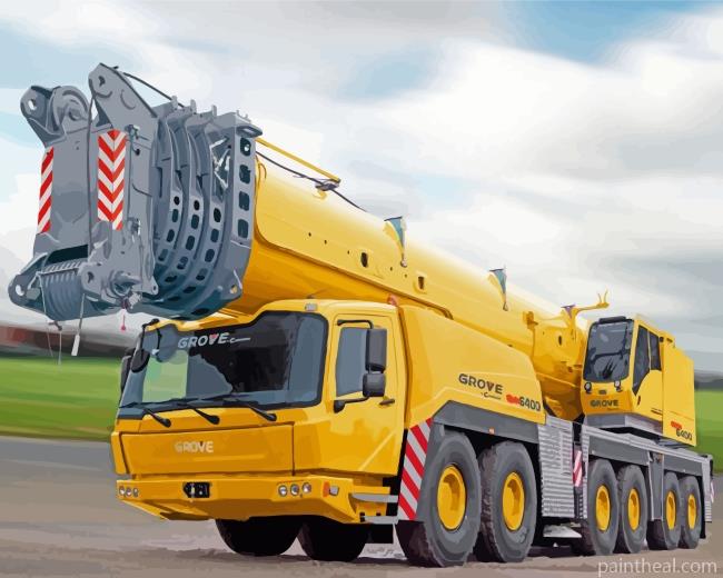 Aesthetic Construction Crane Painting By Numbers Kits