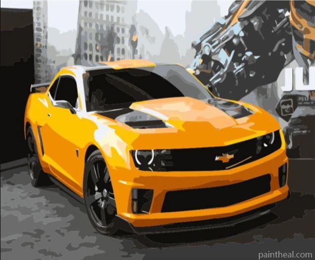 Chevrolet Camaro Bumblebee Painting By Numbers Kits