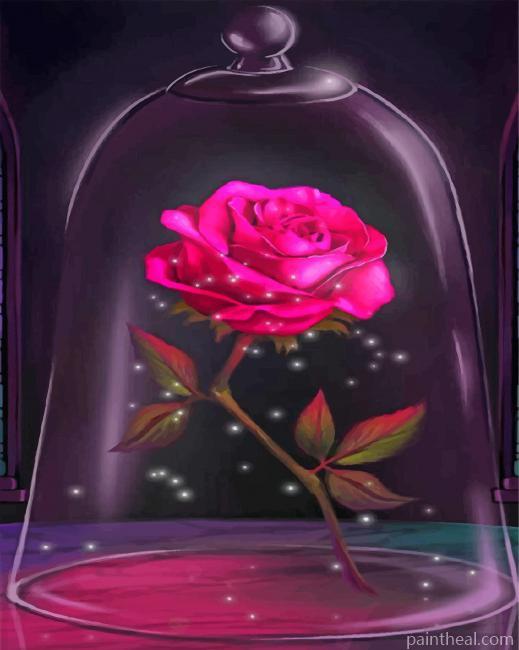 Aesthetic Pink Rose Painting By Numbers Kits