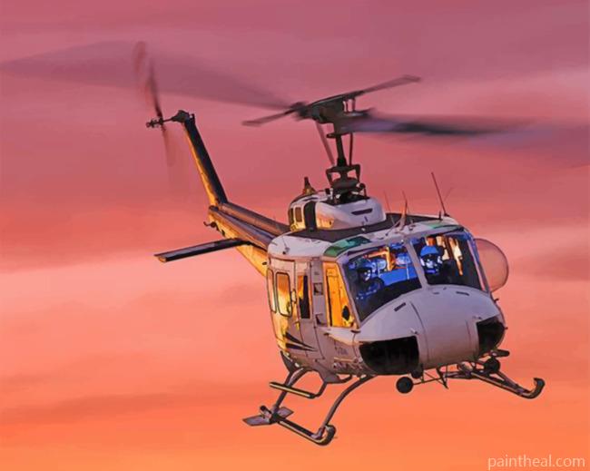 Aesthetic Helicopter Painting By Numbers Kits