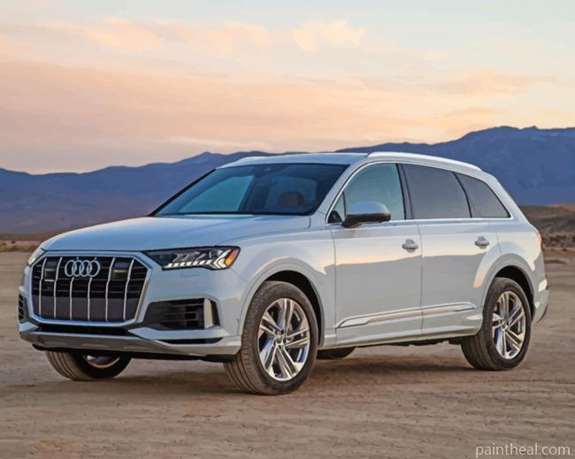 White Audi Q7 Painting By Numbers Kits