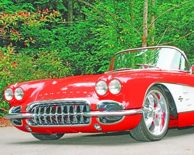 Corvette 61 Car Painting By Numbers Kits
