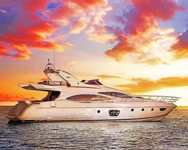 Sunset Yacht Painting By Numbers Kits