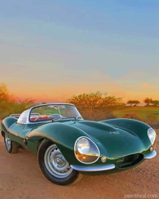 1957 Jaguar XKSS Painting By Numbers Kits
