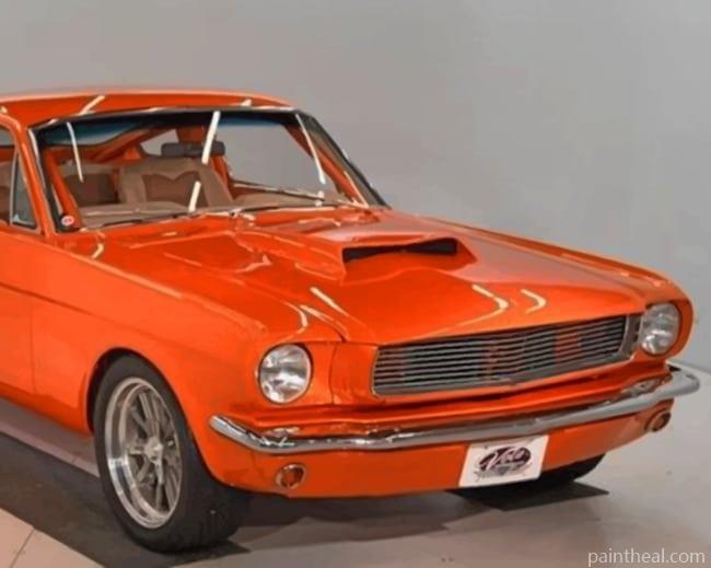 Orange Ford Mustang Painting By Numbers Kits