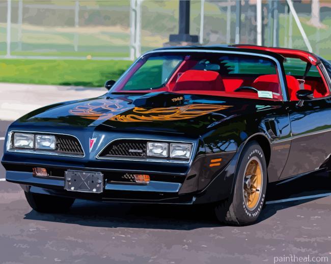 Black Firebird Car Painting By Numbers Kits