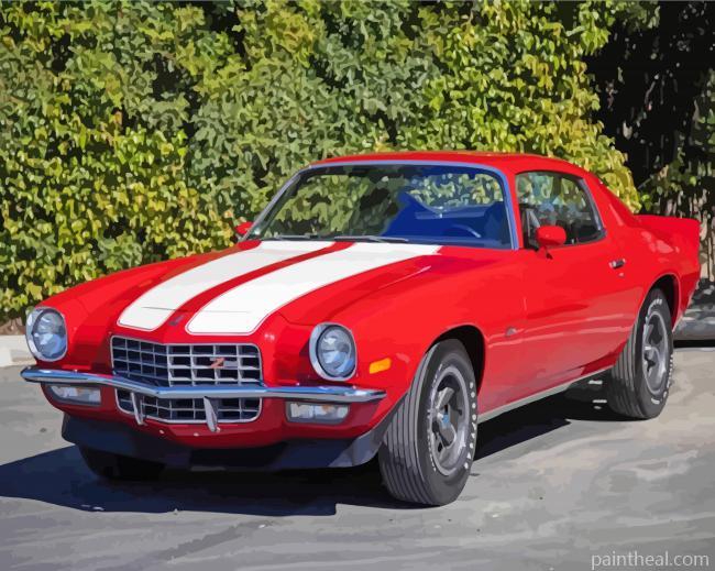 Aesthetic 1972 Camaro Painting By Numbers Kits