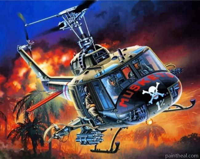 Dangerous Helicopters Painting By Numbers Kits