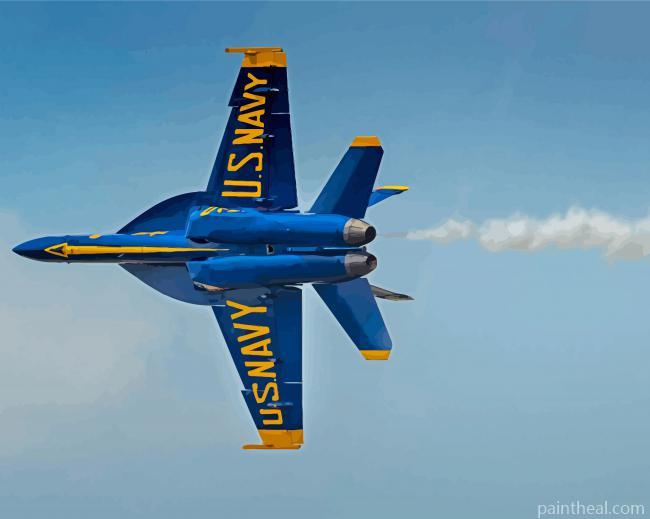Navy Blue Angel Painting By Numbers Kits