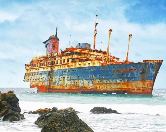 American Star Shipwreck Painting By Numbers Kits