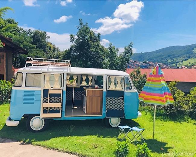 Volkswagen Camper Bus Painting By Numbers Kits