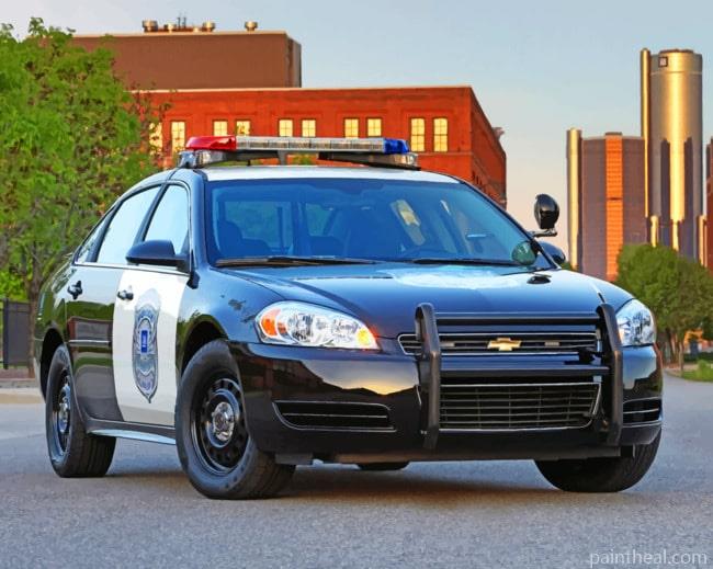 Chevrolet Police Car Painting By Numbers Kits