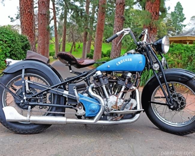 Crocker Motorcycle Painting By Numbers Kits