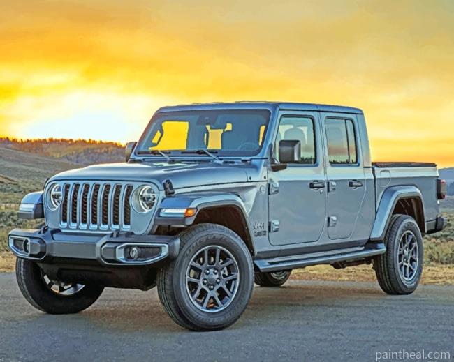 Gray Jeep Painting By Numbers Kits