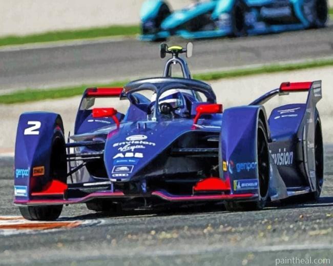 Blue Formula One Painting By Numbers Kits