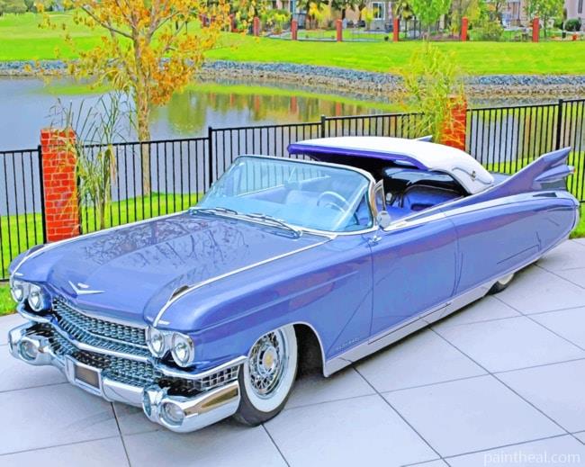 Vintage Cadillac Eldorado Car Painting By Numbers Kits