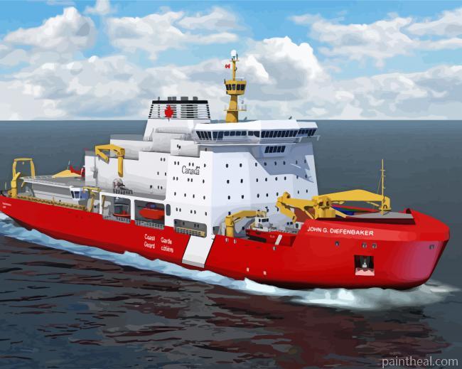 Coast Guard Ship Painting By Numbers Kits
