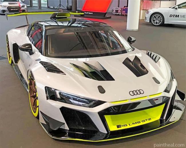 White Audi R8 Painting By Numbers Kits