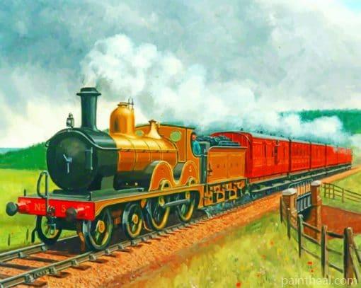 Train Railway Painting By Numbers Kits