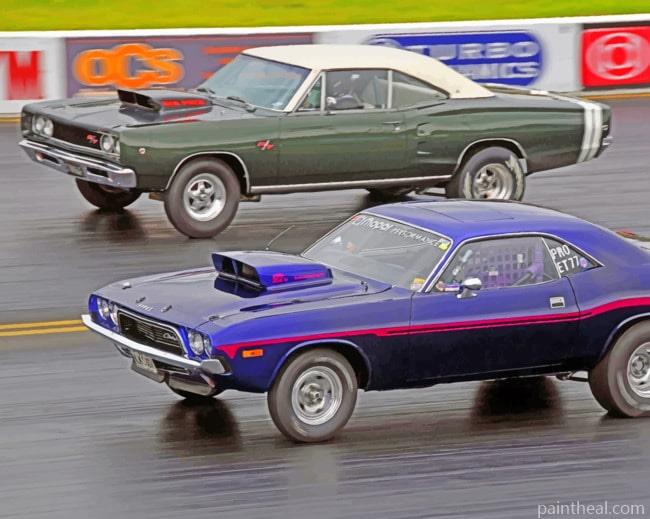 Muscle Cars Racing Painting By Numbers Kits